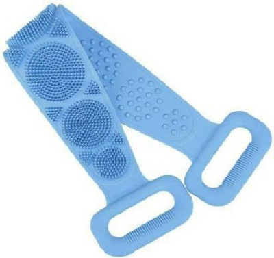 HUKBO Silicone Body Back Scrubber Bath Brush Belt, Double Side Shower Exfoliating Belt , Double Chopping Belt Scrubber Washer for Bath
