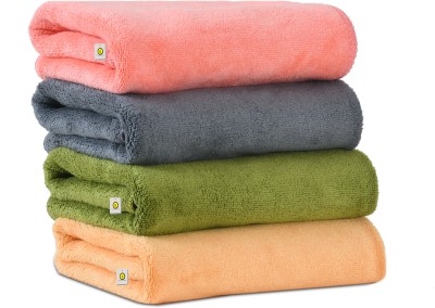 YELLOW WEAVES Microfiber 400 GSM Hand, Face Towel Set(Pack of 4)