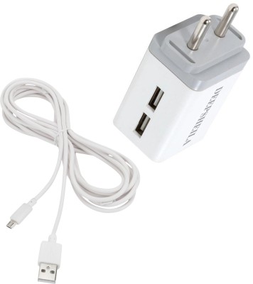 Deepsheila 5 W Adaptive Charging 3.4 A Multiport Mobile Charger with Detachable Cable(White, Cable Included)
