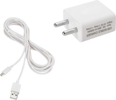 Deepsheila 5 W Adaptive Charging Mobile Charger with Detachable Cable(White, Cable Included)