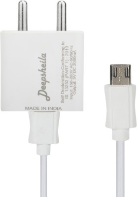 Deepsheila 10 W Adaptive Charging 2 A Mobile Charger with Detachable Cable(White, Cable Included)