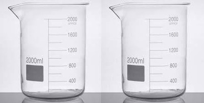 maruti Scientific 2000 ml Flat Beaker(Pack of 2)
