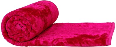 Deeksha Solid Single Mink Blanket for  Heavy Winter(Poly Cotton, RANI PINK)