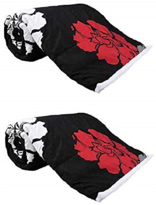 Khatri textiles and handloom store Floral Single Dohar for  AC Room(Poly Cotton, RED & BLACK)