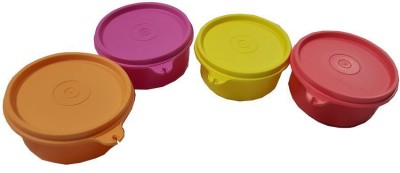 s.m.mart Plastic Storage Bowl Tupperware Tropical twin Bowls(Pack of 4, Red, Orange, Pink, Blue)