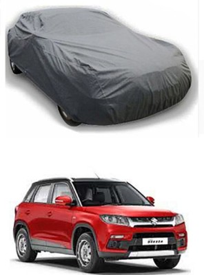 W proof Car Cover For Maruti Suzuki Vitara Brezza (Without Mirror Pockets)(Grey)