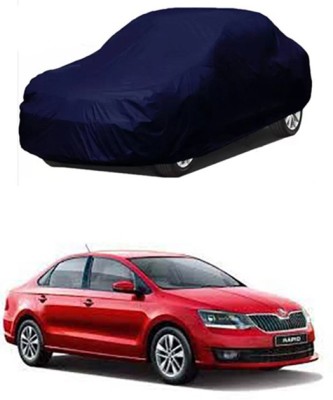 W proof Car Cover For Skoda Rapid(Blue)