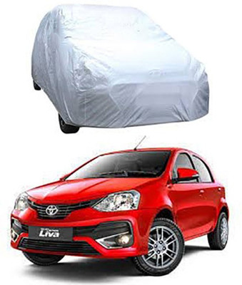 W proof Car Cover For Toyota Etios Liva (Without Mirror Pockets)(Silver)