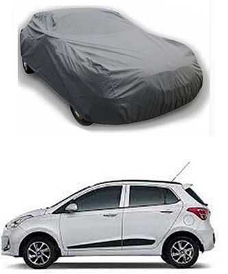 W proof Car Cover For Hyundai Grand i10 (Without Mirror Pockets)(Grey)