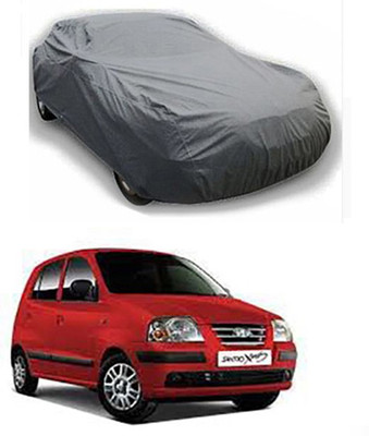W proof Car Cover For Hyundai Santro Xing (Without Mirror Pockets)(Grey)