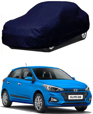 W proof Car Cover For Hyundai Elite i20 (Without Mirror Pockets)(Blue)