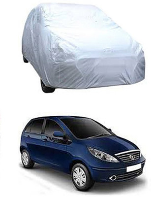 W proof Car Cover For Tata Indica Vista (Without Mirror Pockets)(Silver)