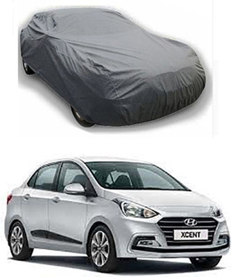 W proof Car Cover For Hyundai Xcent (Without Mirror Pockets)(Grey)