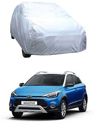 W proof Car Cover For Hyundai i20 Active (Without Mirror Pockets)(Silver)