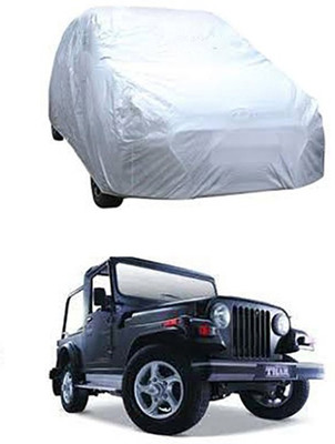 W proof Car Cover For Mahindra Thar (Without Mirror Pockets)(Silver)