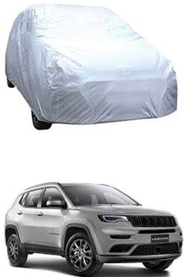 W proof Car Cover For Jeep Compass Facelift (Without Mirror Pockets)(Silver)