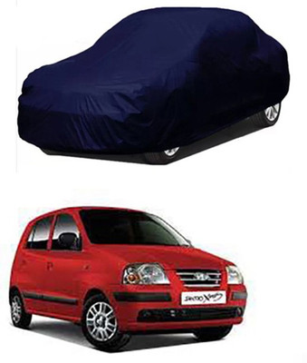 W proof Car Cover For Hyundai Santro Xing (Without Mirror Pockets)(Blue)