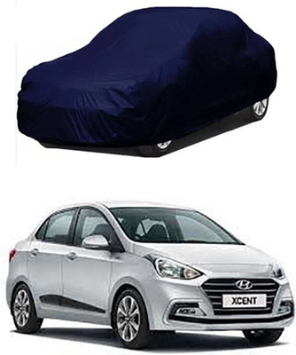 W proof Car Cover For Hyundai Xcent (Without Mirror Pockets)(Blue)