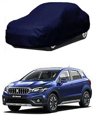 W proof Car Cover For Maruti Suzuki S-Cross (Without Mirror Pockets)(Blue)