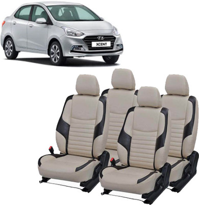 AutoSafe PU Leather Car Seat Cover For Hyundai Xcent(Detachable Head Rest, 5 Seater, 2 Back Seat Head Rests)