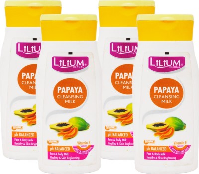 LILIUM Lilium Papaya Cleansing Mlik 100ml Pack of 4(100 ml)