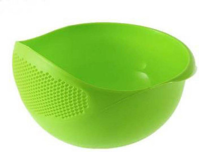 GoRanjit MULTI-FUNCTION WITH INTEGRATED COLANDER MIXING BOWL WASHING RICE, VEGETABLE AND FRUITS DRAINER BOWL Colander(Multicolor Pack of 1)