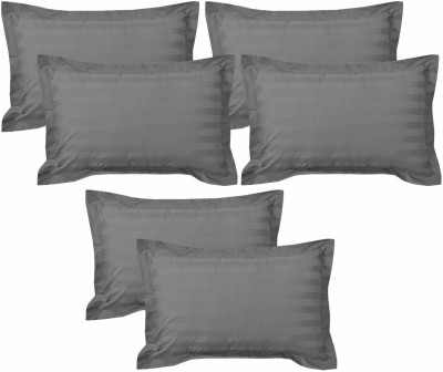 KUBER INDUSTRIES Self Design Pillows Cover(Pack of 6, 43 cm*67 cm, Grey)