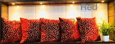 Sai Enterprises Velvet Cushions Cover(Pack of 5, 40 cm*40 cm, Maroon)