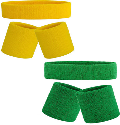 R-Lon High Quality Sports Head Band,Head Support/Wrist Band (Multicolor) Fitness Band(Multicolor)