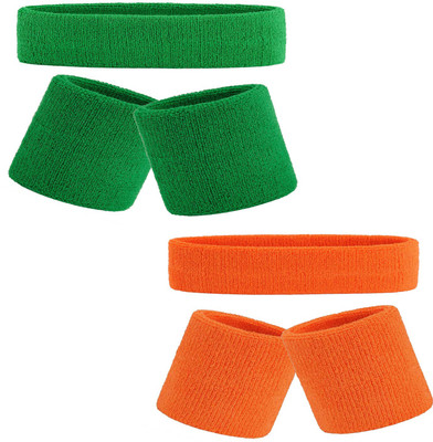 R-Lon High Quality Sports Head Band,Head Support/Wrist Band (Multicolor) Fitness Band(Multicolor)