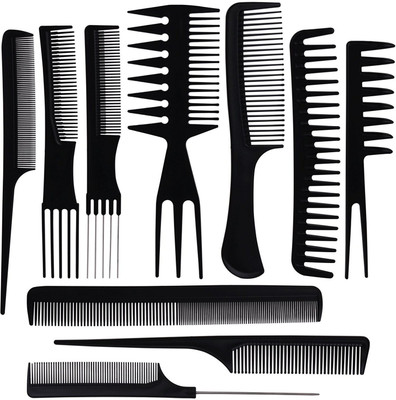 JOTKAPARKASH Styling Comb Set Variety Pack Great for All Hair Types & Styles Set 0f 10 Pcs