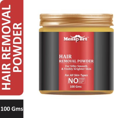 Mensport Pure Hair Removal Powder- For Fast Hair Removal without Pain Pack of 1 100g Jar Wax(100 g)