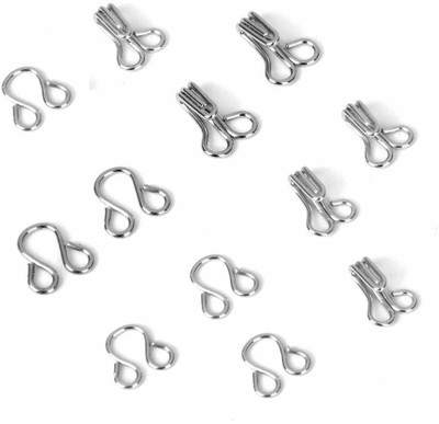 snehatrends Combo Bra Hooks and Eyes Clothing Sewing Pack of 100 Sets Silver Hook Eye(Pack of 100)