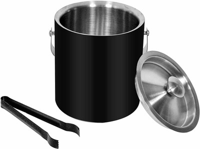Lifestyle Stuff 1.5 L Steel SKB0045 Ice Bucket(Black)
