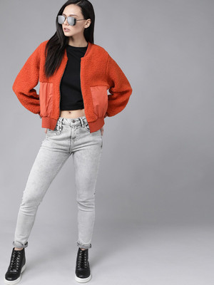 Roadster Full Sleeve Self Design Women Jacket