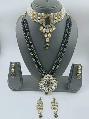 CATALYST Mother of Pearl Gold-plated Black, White Jewellery Set(Pack of 1)