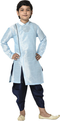 DEYANN Boys Festive & Party Kurta and Dhoti Pant Set(Light Blue Pack of 2)