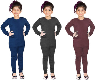 CHACKO Top - Pyjama Set For Boys & Girls(Multicolor, Pack of 3)