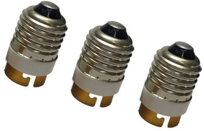 ECOBELL E27 to B22 Led Bulb Base Conversion Holder Converter Socket Adapter Converter Light Adapter Lamp Holder Plastic, Aluminium Light Socket(Pack of 3)