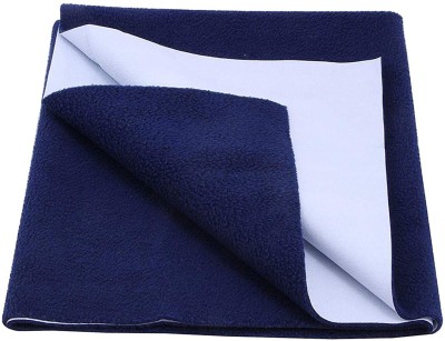 Dream Care Cotton Crib Solid Flat Bedsheet(Pack of 1, Navy Blue)