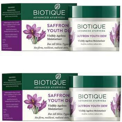 BIOTIQUE BIO Saffron Youth Dew Ageless Moisturizer.50GM PACK OF 2(100 g)