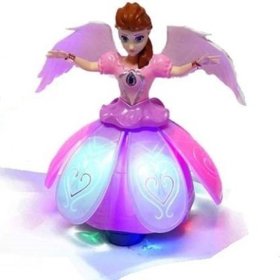 SALEOFF Musical Angel Princess Toy Doll 360° Rotation Feature & 3D LED Lights-485(Multicolor)