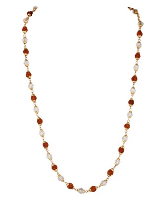 The Skyler's Rudraksh Crystal Mala/Chain For Women & Men Gold-plated Plated Copper Chain