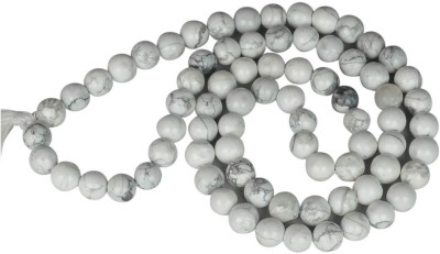 REIKI CRYSTAL PRODUCTS Howlite Mala 10 mmRound 66 Beads Mala Semi Precious Gemstone Crystal Necklace Reiki Healing Stone Mala Jap Mala 26 Inch Approx For Unisex Beads, Crystal Crystal Chain