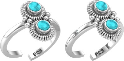 PeenZone toe ring Sterling Silver Turquoise Sterling Silver Plated Toe Ring