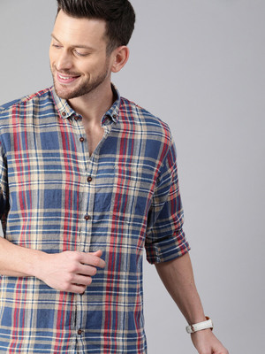 Mast & Harbour Men Checkered Casual Multicolor Shirt