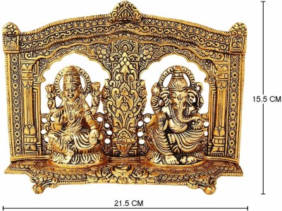 VALUE CRAFTS Original Bronze Gold Plated Shiv Parivar with Shivling Shri Kartik Ganesh Mata P Decorative Showpiece  -  15.3 cm(Brass, Gold)