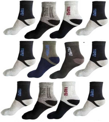 stylescap Men & Women Color Block Ankle Length(Pack of 12)