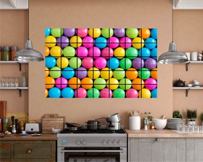 sky decal 50 cm loveing jamse candy multicolour wall sticker for home décor kitchen sticker ( pvc vinyl covering area 50cm X 80cm ) Reusable Sticker(Pack of 1)