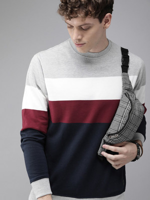 Roadster Full Sleeve Self Design Men Sweatshirt